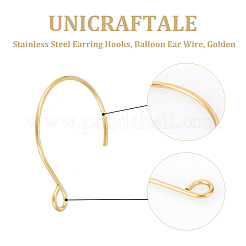 50 шт. ионное покрытие (IP) крючки для сережек из нержавеющей стали 304 STAS-UN0058-52