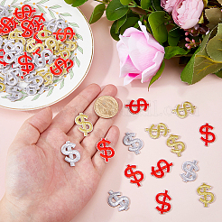 60 шт. 3-цветные компьютеризированные вышитые нашивки на ткани с самоклеющейся текстурой в виде знака доллара&nbsp;PATC-FH0001-30