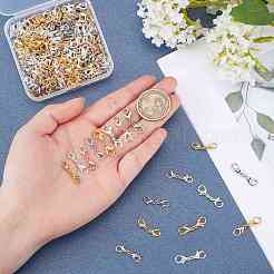 160 шт. 2-х стилевые застежки-карабины из цинкового сплава/нержавеющей стали FIND-PH0004-16