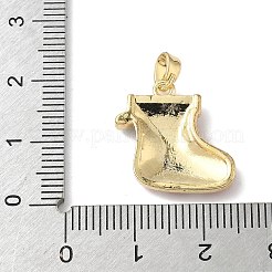 Рождественские латунные эмалевые подвески KK-K305-08A-G