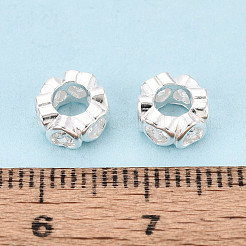 925 бусина-разделитель из прозрачного кубического циркония из стерлингового серебра STER-N016-118S