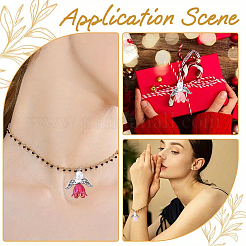 10 шт. подвески в виде цветка-ангела из акрила и искусственного жемчуга&nbsp;PALLOY-YW00055-01