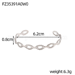 Браслеты-манжеты из нержавеющей стали 304&nbsp;STAS-OY006-78P