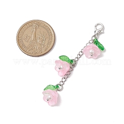 Подвесные украшения из акрила и стекла «Ландыш» HJEW-JM02419