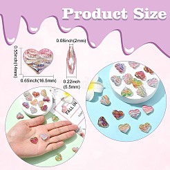 17 шт. 17-х цветные бусины из гальванической смолы RESI-CJ0004-69