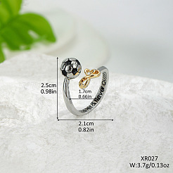 Футбольные и сердечные эмалевые регулируемые открытые манжеты из сплава FS-WGC4484-01