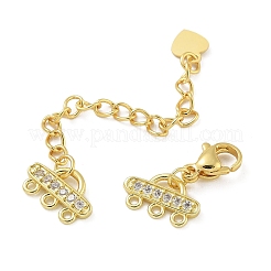 Стойка покрытие латунь микропаве кубический цирконий удлинитель цепи KK-A234-017G