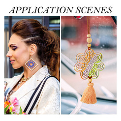 24 шт. филигранные соединительные звенья из натурального необработанного тополя в 12 стилях WOOD-TA0001-81