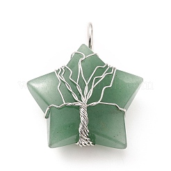 Естественный зеленый авантюрин подвески&nbsp;G-D458-04P-05-RS