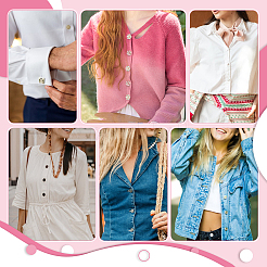 4 шт. 2-х цветные запонки из сплава со стразами HJEW-NB00219