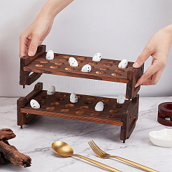 Двухуровневый секционный держатель для перепелиных яиц из массива дерева с 48 слотом&nbsp;ODIS-WH0038-120