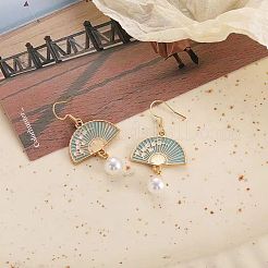 Висячие серьги из эмалевого сплава FS-WGD347D-01