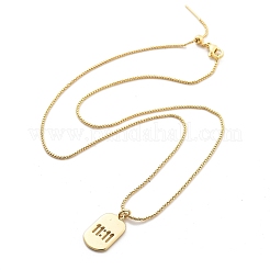 Регулируемые полые латунные овальные подвески 11:11 NJEW-NH0001-06G