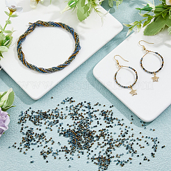 12 нить 4 цвета гальванические стеклянные бусины нити&nbsp;EGLA-HY0001-04