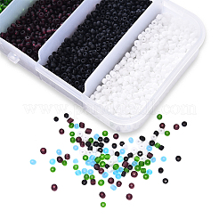 6000шт 5 цвета матовые непрозрачные стеклянные бусины&nbsp;SEED-YW0001-17