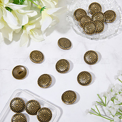 20 шт. пуговицы из сплава с 1 отверстиями&nbsp;BUTT-GF0004-10AB