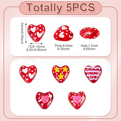 5 шт. стеклянные эмалевые бусины&nbsp;GLAA-TA0003-55