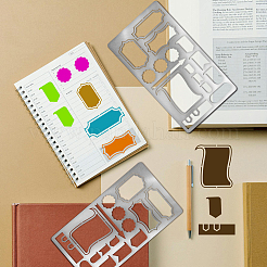 Трафареты для резки металла в стиле ретро из нержавеющей стали DIY-WH0242-286