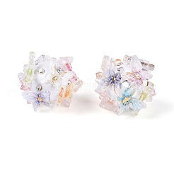 Бусины из полимерной глины ручной работы со стразами и смолой&nbsp;RESI-T060-25