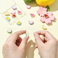 14 шт. 7-х цветные эмалевые бусины из цинкового сплава&nbsp;FIND-CJ0003-31