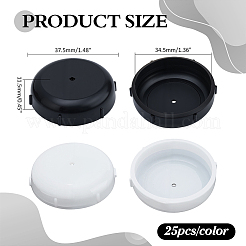 50 шт. 2-х цветные пластиковые накладки на ножки стульев AJEW-ME0001-34