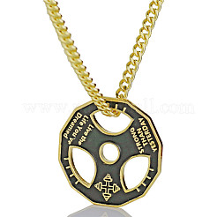 Фитнес-штанга сплав черная эмаль подвеска ожерелья для мужчин FS-WG955E3-02