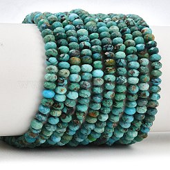 Хубэй природных бирюзовый бисер нитей&nbsp;G-B175-A15-2x4mm