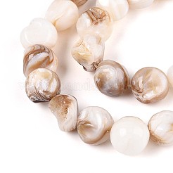 Нити бусин из натуральных пресноводных ракушек SSHEL-N040-15