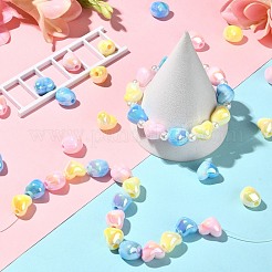 90шт 3 цвета УФ покрытие непрозрачные радужные радужные акриловые бусины PACR-CJ0001-32