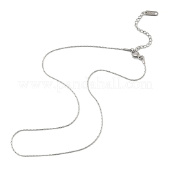 Ожерелья из цепей Boston Link толщиной 1 мм из нержавеющей стали 304 для женщин и мужчин NJEW-F351-01P