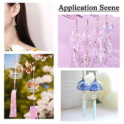 12 шт. 6-цветный прозрачный стеклянный колпачок для бусин&nbsp;GLAA-TA0002-06