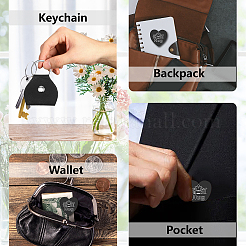 1 шт. памятная монета в форме сердца из нержавеющей стали 201 для лиц AJEW-CN0001-68C