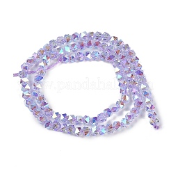 Стеклянные бусины с гальваническим покрытием &nbsp;GLAA-Q105-02