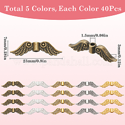 200 шт. 5 цвета бусины из сплава в тибетском стиле FIND-SP0002-14