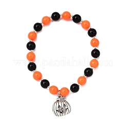 5шт 5 цвета браслеты из сплава с подвесками на Хэллоуин BJEW-JB12055