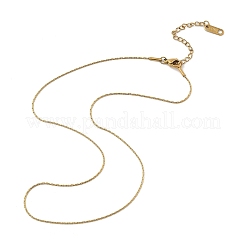 Ожерелья из цепей Boston Link толщиной 1 мм из нержавеющей стали 304 для женщин и мужчин NJEW-F351-01G