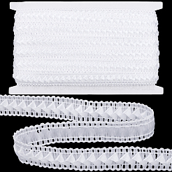 Полиэстеровая лента-сороконожка с плетением из кружева&nbsp;OCOR-WH20012-25B