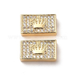 Латунные микро проложить кубического циркония бусы KK-M233-30G