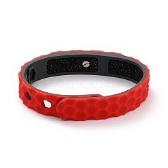 Плоские браслеты из силиконового шнура&nbsp;BJEW-F421-01C