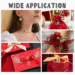 6 комплект китайских иероглифов «двойное счастье» из цинкового сплава с подвесками&nbsp;DIY-AR0002-93