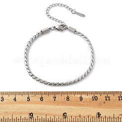 Браслеты-цепочки из нержавеющей стали 304 для женщин&nbsp;LS-BJEW-Q051-04P