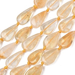 Нити из нагретых натуральных цитриновых бусин&nbsp;G-L650-H01-01