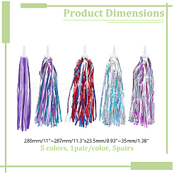 5 пара 5 стилей детских пластиковых лент с кисточками&nbsp;FIND-AR0006-71