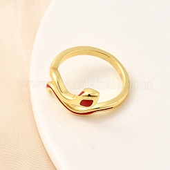 Латунные эмалевые манжеты для женщин RJEW-F188-04G-02