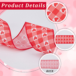 2 рулон 2 стилей 5 ярда полиэстеровой ленты с принтом в виде сердца ко Дню святого Валентина для шитья и украшения OCOR-GF0004-34