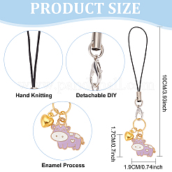 14 шт. ремешок для мобильного телефона с подвеской в виде коровы и сердца HJEW-PH01847