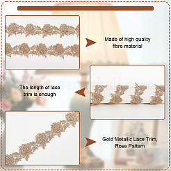 10 ярд золотистой металлической кружевной отделки OCOR-OC0001-21