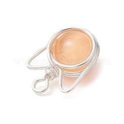 Подвески в обертке из окрашенной натуральной селенитовой медной проволоки&nbsp;PALLOY-TA00136