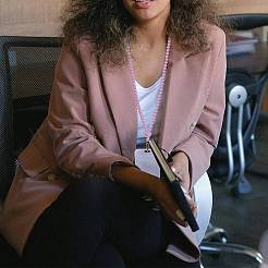 Силиконовый шейный ремешок для удостоверения личности в форме розы NJEW-SW00028-10