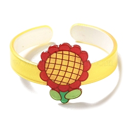 Браслет-манжета из цветочной смолы для детей&nbsp;BJEW-Q774-01E